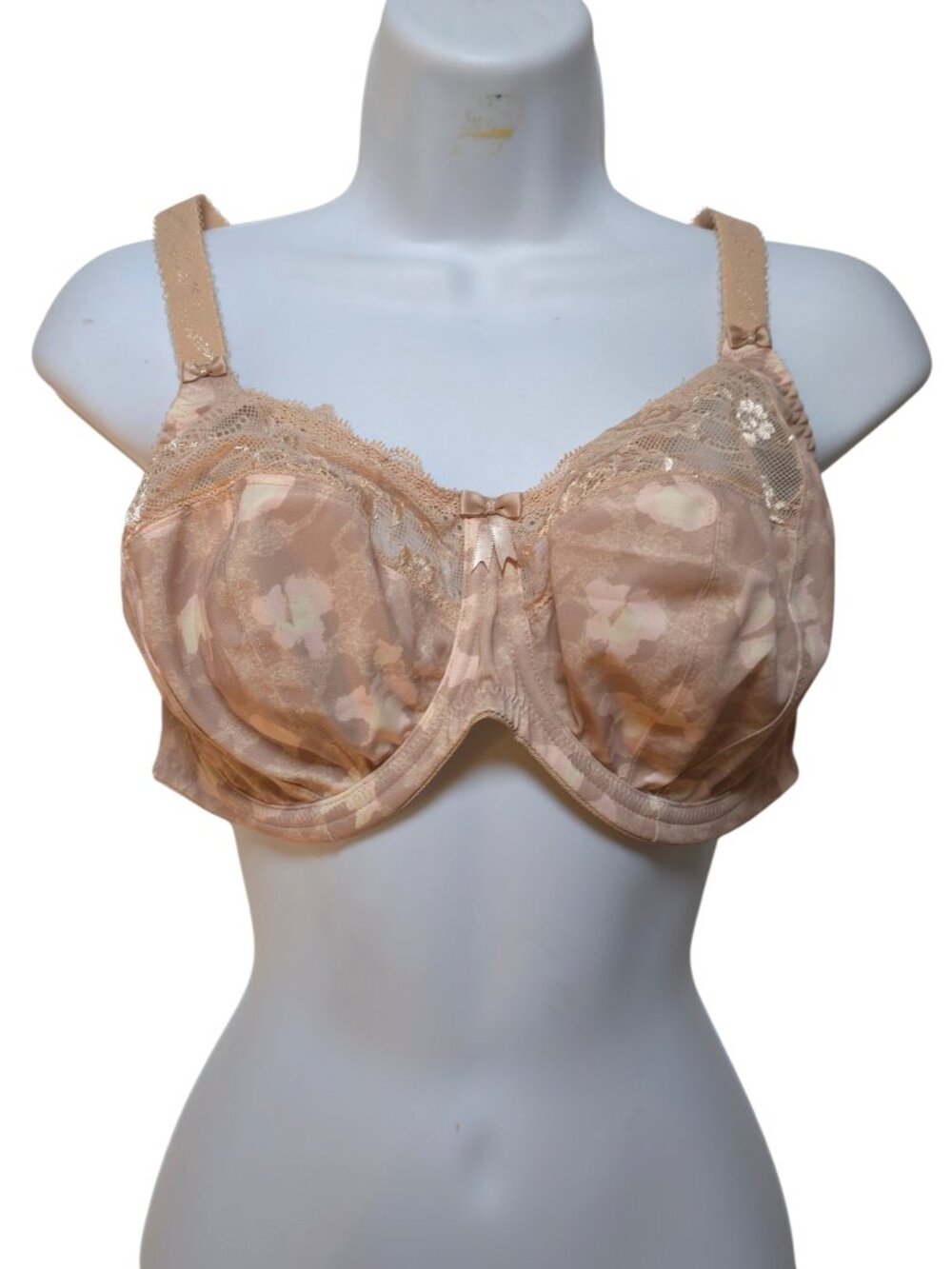 Elomi Morgan EL4110 42DD Floral Lace Underwire Side Support Bra Nude
